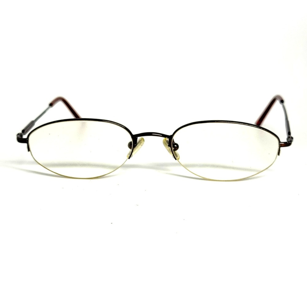 Coach Natalie 3037 Tan Bronze Oval Semi Rimless Eyeglasses Frames Mens Womens